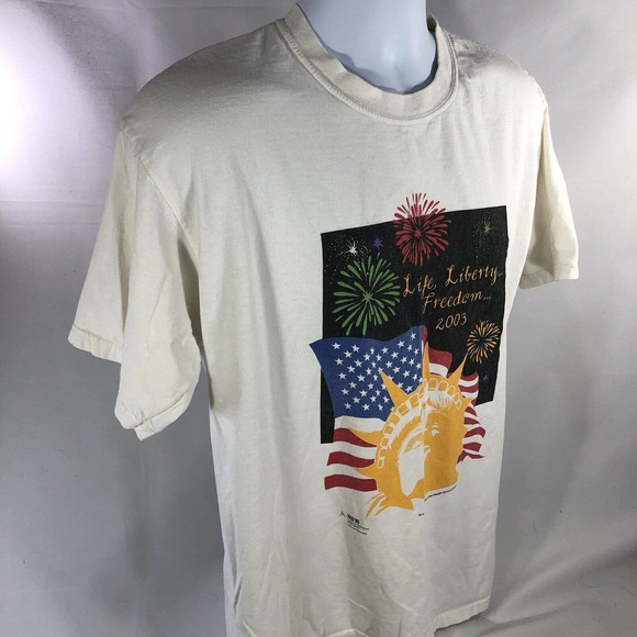 VTG National Federation Of The Blind Shirt Large Life Liberty Freedom 2003 Y2K - Picture 11 of 15